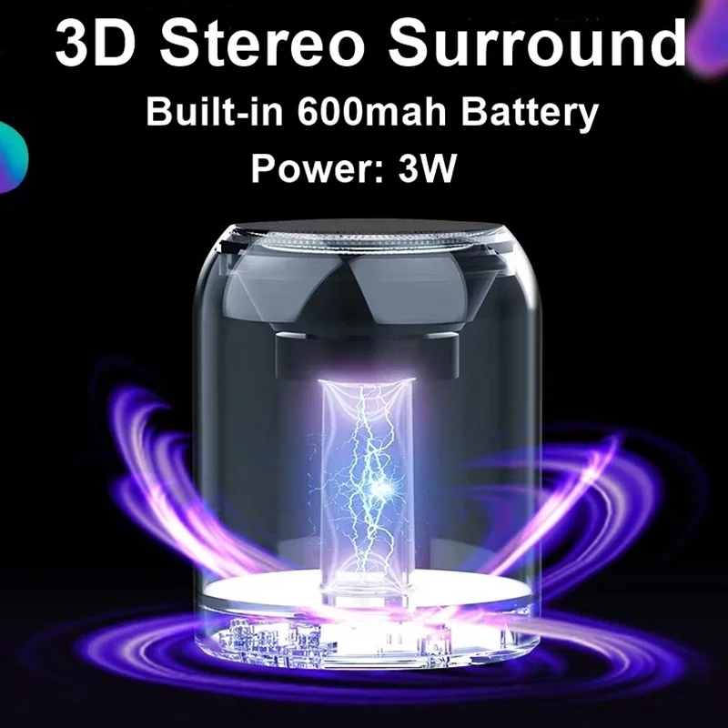 

LED Mini Portable Wireless Bluetooth Speaker USB Music Sound Subwoofer Box MP3 SUBWOOFER For Driving home