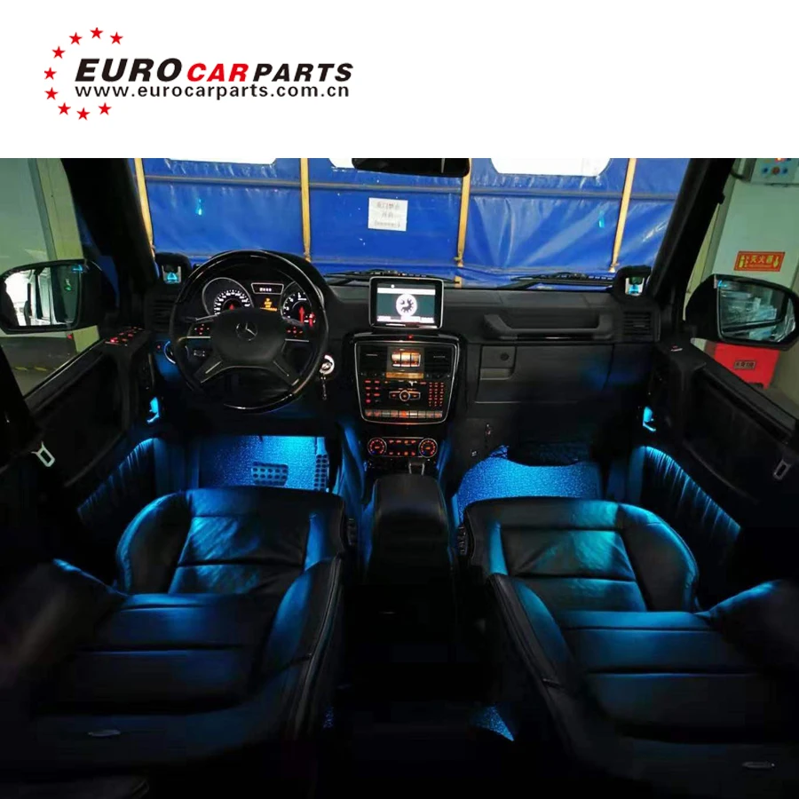 G class w463 G63 G500 G350 Дверная панель, окружающая лампа для W463 G500 G350 G65, 12 цветов, светодиодная окружающая лампа, внутреннее декоративное освещение