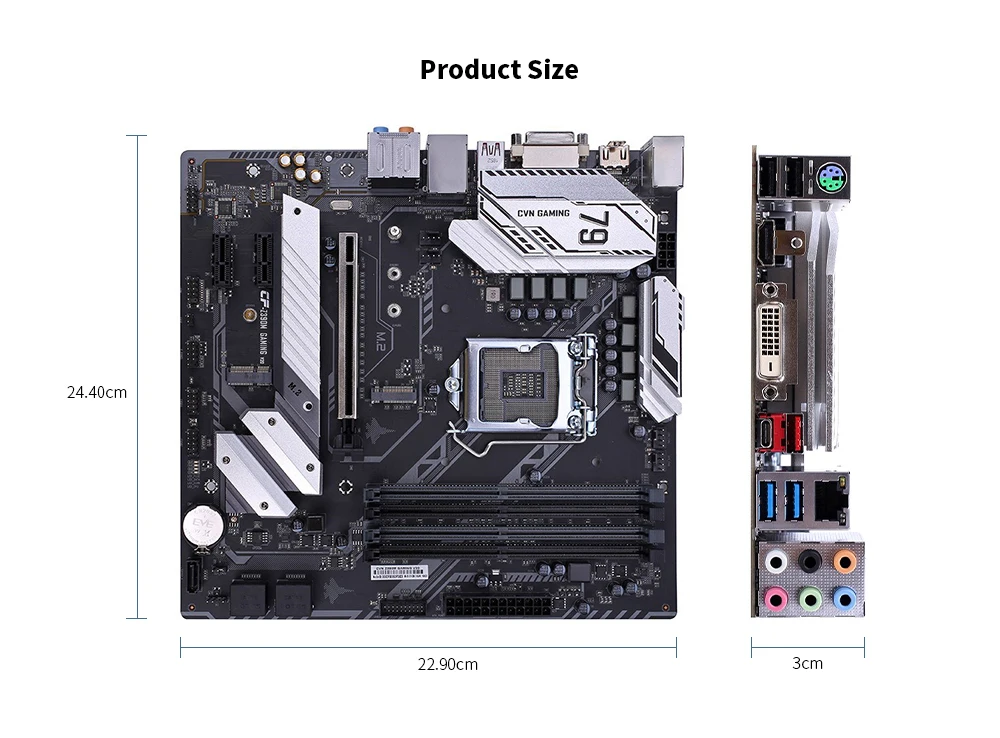 Цветная CVN Z390M игровая V20 мощная материнская плата M-ATX LGA1151 интерфейс DDR4 Gigabit LAN 5 x SATA 3,0 HDMI материнская плата