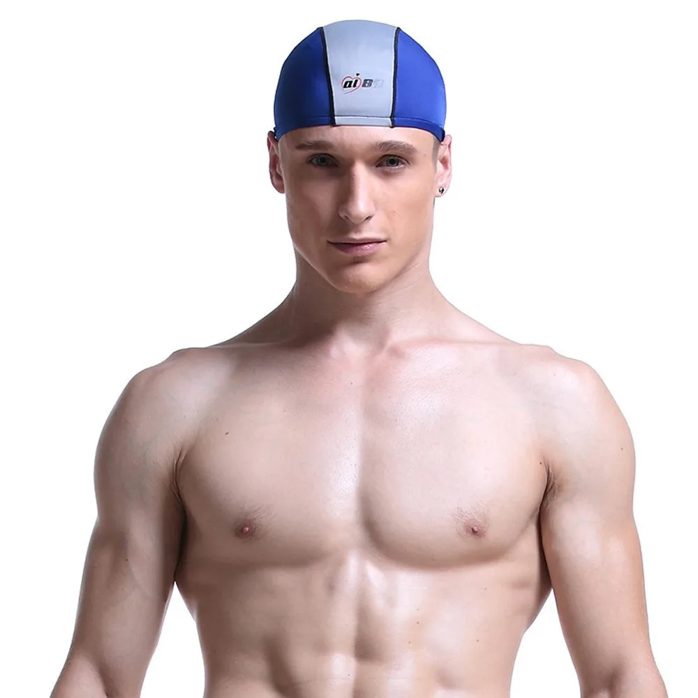 Шапочка для плавания Мужская водонепроницаемая шапка для плавания Унисекс Премиум Нескользящая шапочка для плавания один размер#15D11