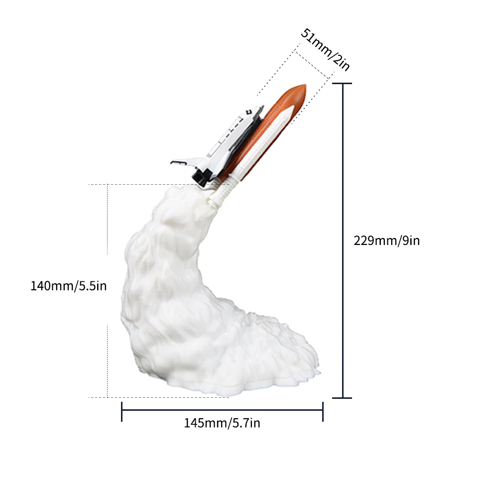 Geoeon Space Shuttle лампа в ночном свете с 3D принтом для любителей космоса ракетная лампа лучший подарок для детей A540