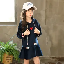 Длинный свитер для девочек; осенне-зимняя одежда; Новинка года; корейский вельветовый свитер с вышивкой золотого цвета; платье принцессы