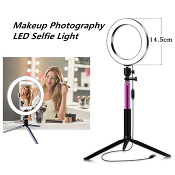 

Vanity Mirror LED Selfie Ring Light Dimmable LED Ring Lamp Photo Video Camera Phone Light ringlight For Live Fill Light selfie