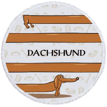 

3D Dachshund Beach Towel Beach Nordic Wall Tapestry Yoga Carpet Quick-Dry Bath Towel Bathrobe Beachwear Blanket Dog Kids Gift