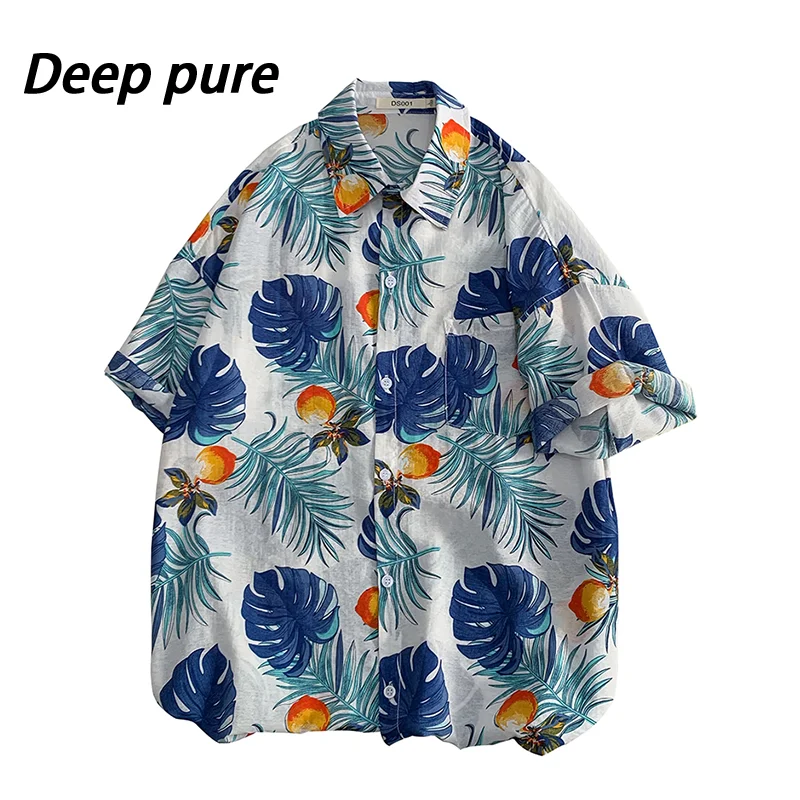 

mens,shirts,short sleeve,vacationoversized ,hawaiian,summer,beach,casual,3XL,4XL.5XL