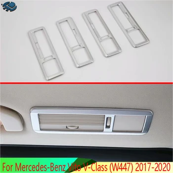

For Mercedes-Benz Vito (W447) V-Class 2017-2020 ABS Chrome Plated Rear Roof Air Vent Frame Trim Cover