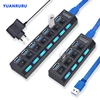 USB Hub 3.0 Hub USB 3 USB 2.0 Multi USB Splitter Power Adapter 4/7 Port Multiple Expander 2.0 with Switch for PC Accessories 1
