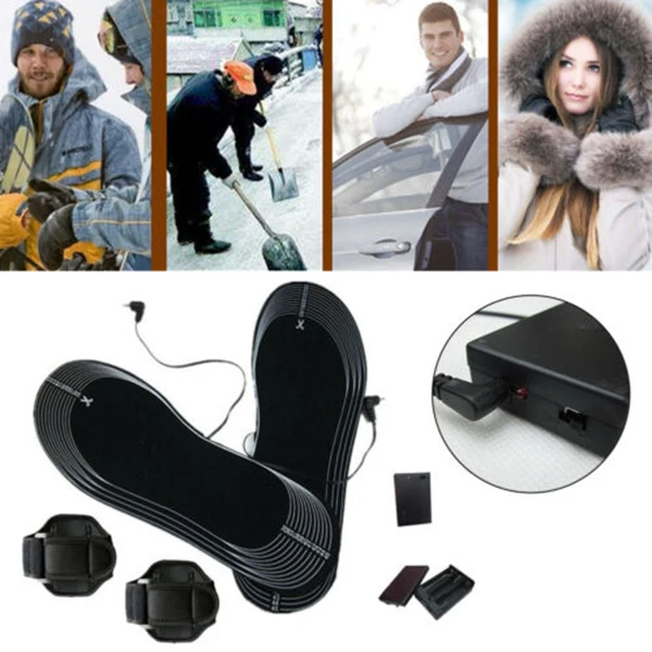 1 пара стельки с подогревом обуви ботинок ноги теплые перезаряжаемые электронный Нагреватель Колодки для зимы O66