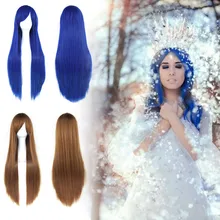 AIYEE для женщин Длинные косплей Лолита парик афро легко подобрать аниме вечерние Ombre блонд синтетические парики с челкой