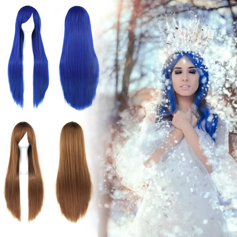 

AIYEE For Women Long Cosplay Lolita Wig Afro Easy To Match Anime Party Ombre Blonde Synthetic Wigs With Bangs