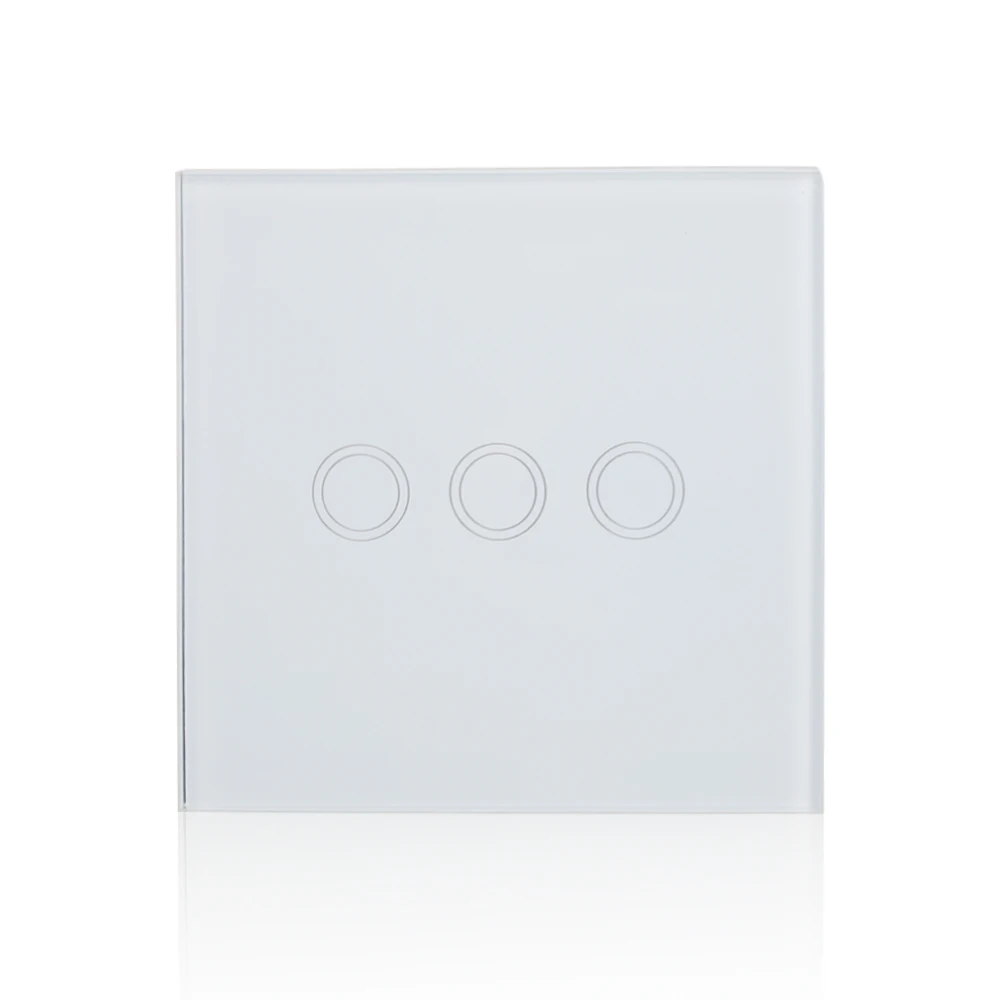 Three button Multifunction Panel Switch Wireless Wall Switch Light Way 220V White Touch Switch Lightswitch Led Smart Control On-Off - Цвет: Three button