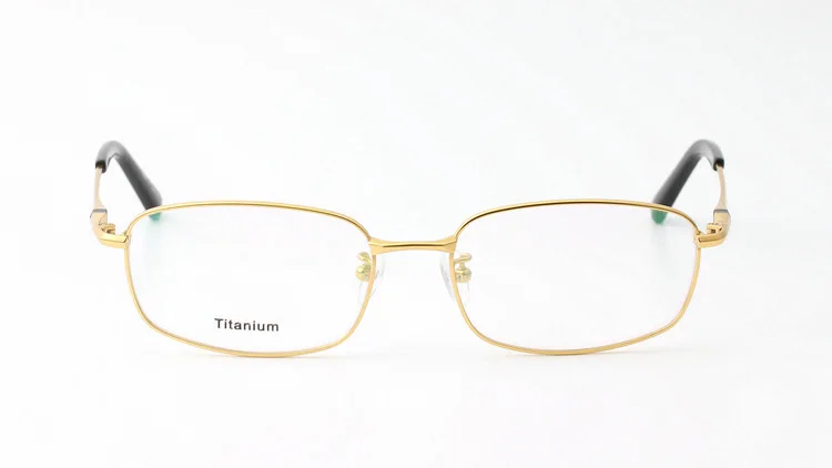 Titanium Glasses Frame Men Clear Lens Full Rim Square Eyeglasses Women Myopia Optical Prescription Spectacle Frames Gold Eyewear