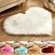 Ковер в форме сердца, предметы домашнего обихода, Пушистый Ковер, нескользящий пушистый ковер, ковер для ресторана, дома, спальни, напольный коврик
