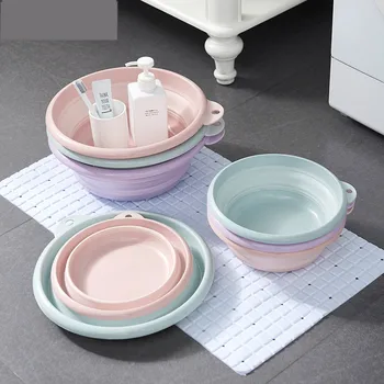 

Creative Portable Folding Wash Basin Outdoor Travel Camping Fruit Basin Collapsible Retractable Washbasin Bathroom Accessories