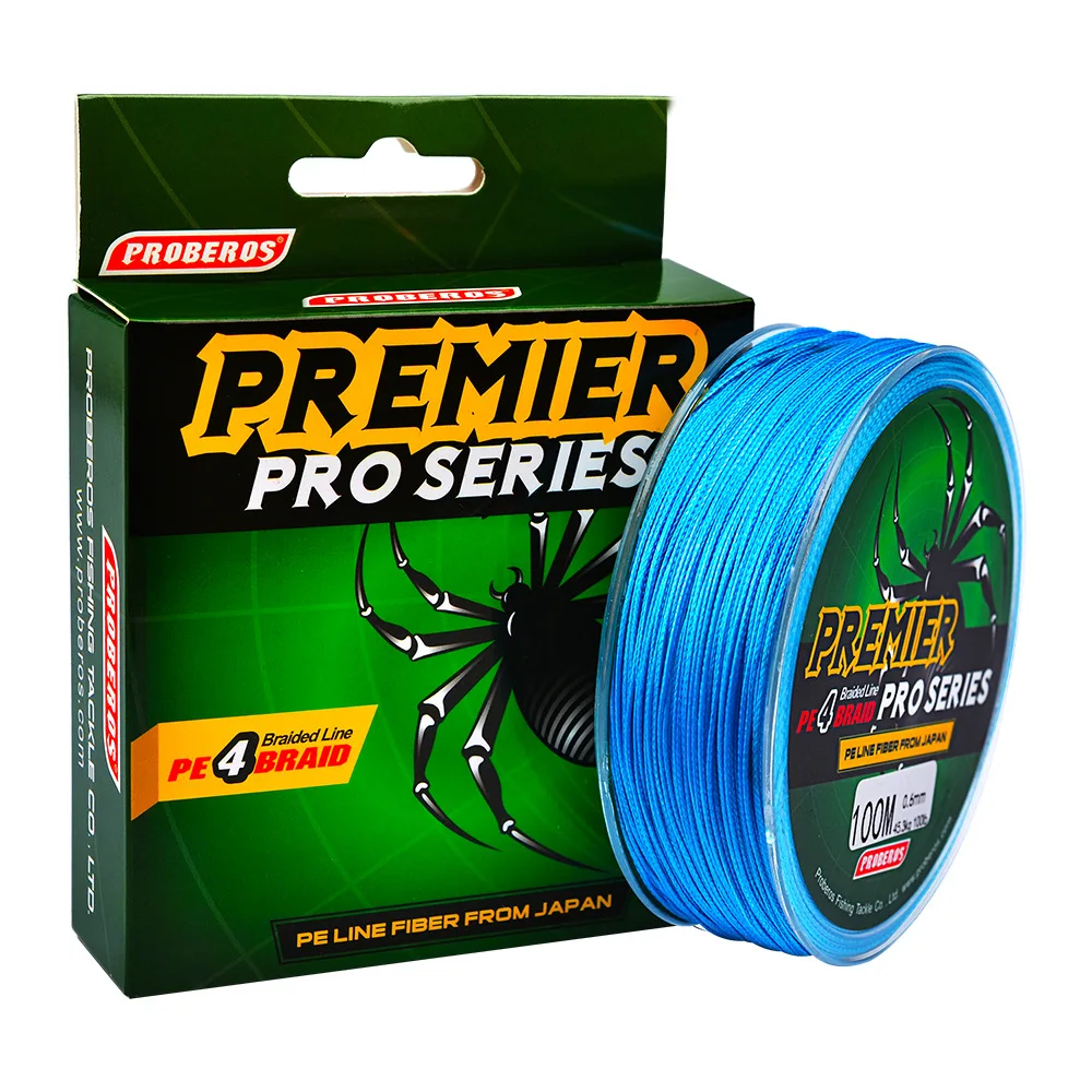

4 Series 100 M Dyneema Fishing Line Yellow PE Line 0.4 #-10 # Braided Wire Green Label Fishing Gear Fishing Line