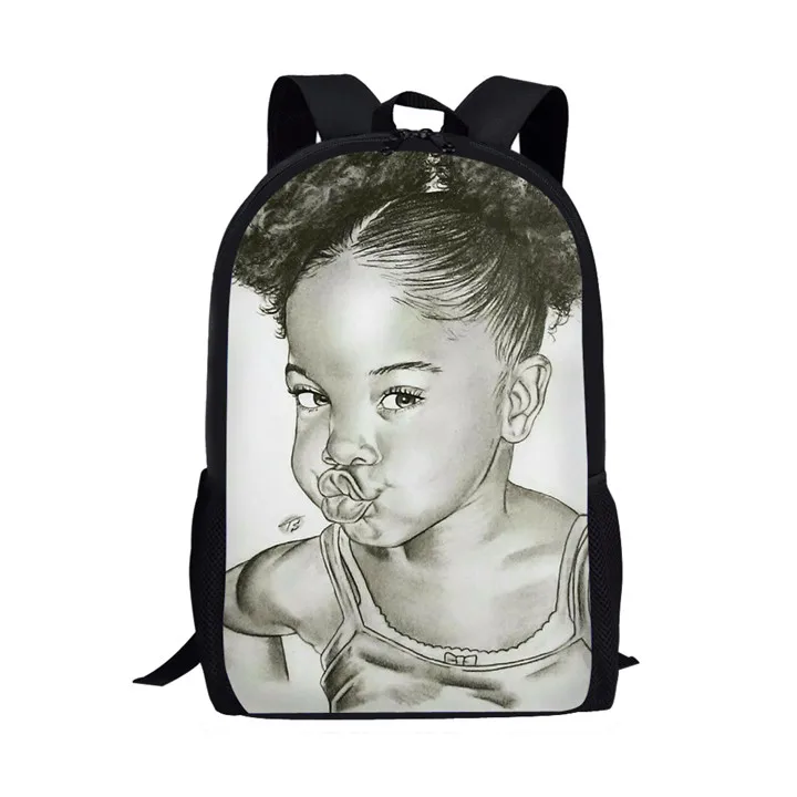 Nopersonality черная Африканка Волшебная книга сумки Африканский комплект школьных сумок для детей стильные элементарные Детские американские рюкзаки - Цвет: Z5101C