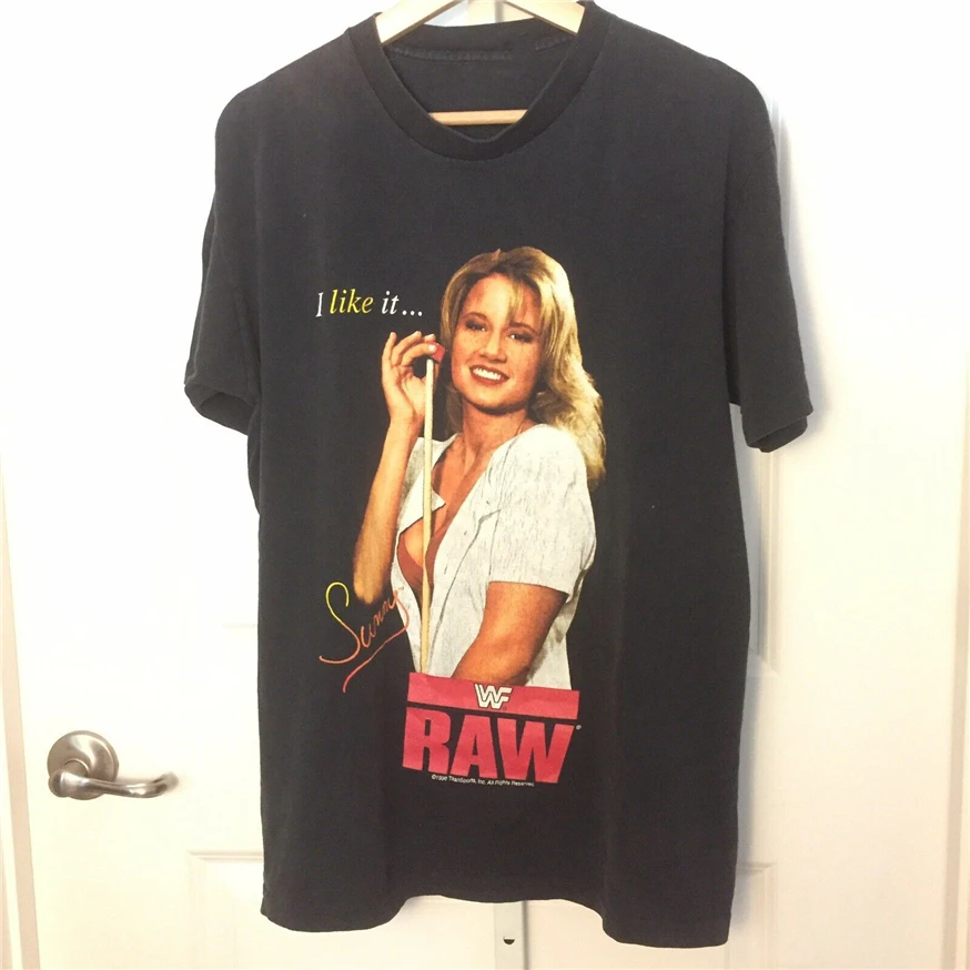 Vtg 90's I Like It Sunny Wwf Monday Night Raw Одиночная сшитая борцовка Sz большая футболка с