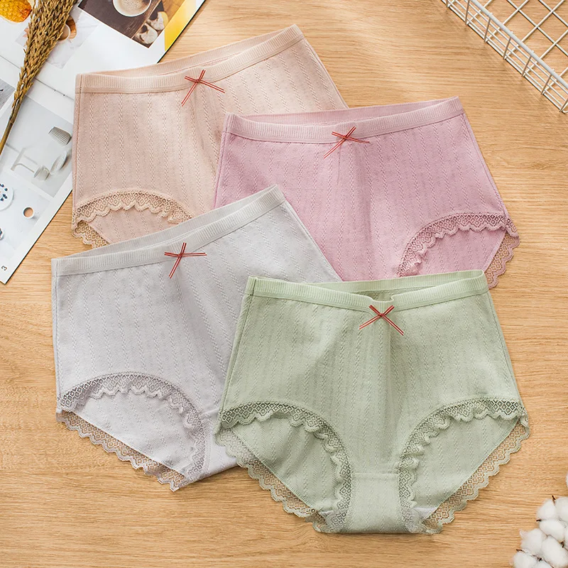 3 Pcs/lot Women's Underpants Soft Cotton Panties Girls High Waist