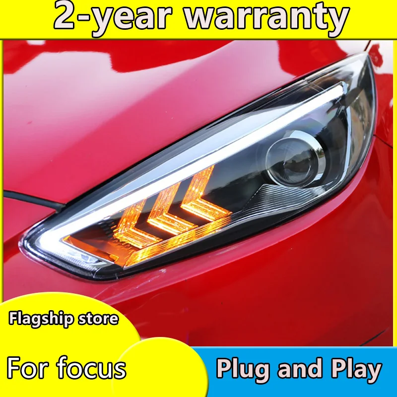 

Car Headlights For F ord Focus Headlight 2015-2018 New focus headlamp DRL Dynamic turn signal Bi Xenon Lens High Low Beam