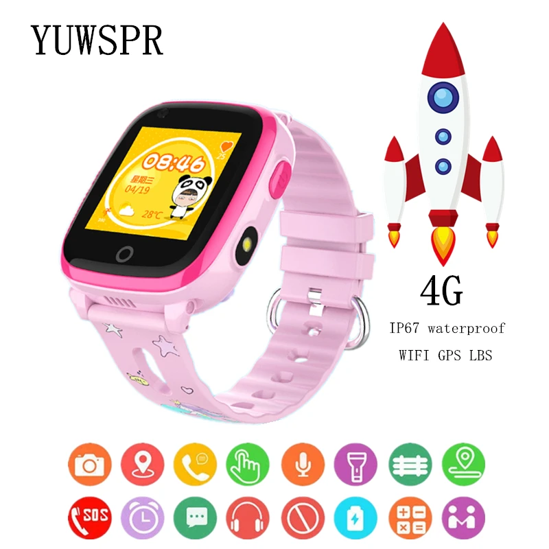 

Kids Tracker watches 4G Smart Watch Video call WIFI GPS LBS Positioning IP67 Waterproof Remote Camera Children Watch DF33 1pcs