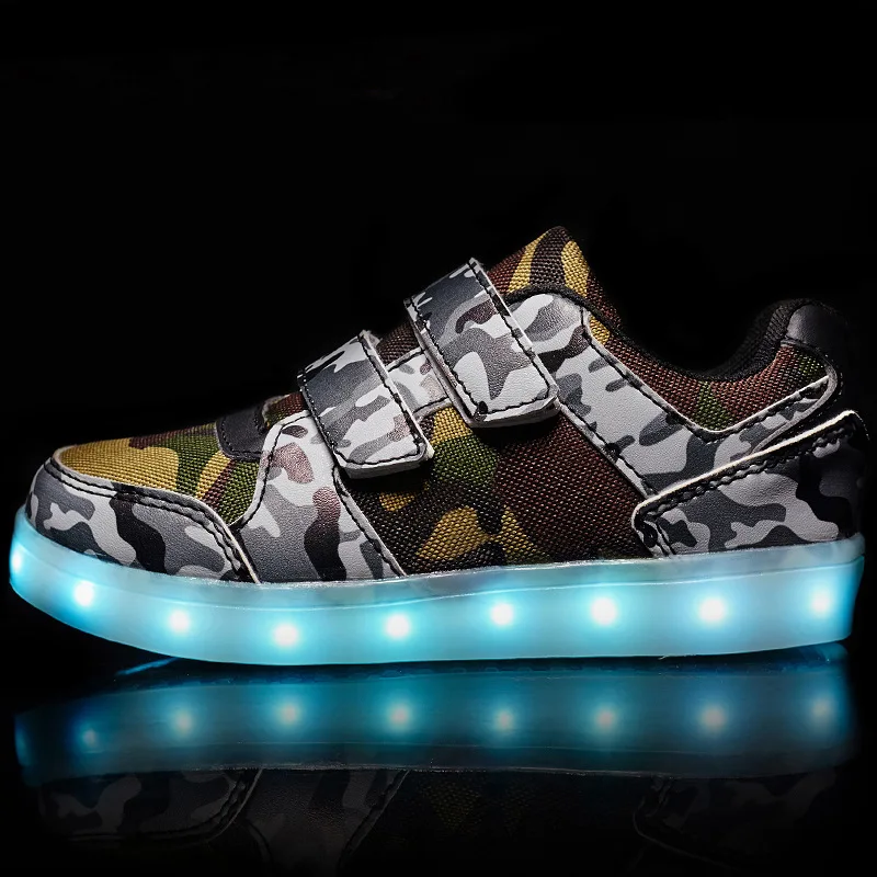 Size 25-37 Kids Luminous Shoes with Lighted sole Children Sneakers with LED Lights USB Charged Glowing Sneakers for Boys Girls