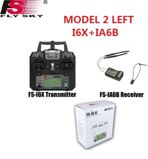 Flysky FS i6X 2 4 ГГц 10CH AFHDS 2A RC передатчик с X6B IA6b IA6B A8S R6B A3 IA10B приемник для