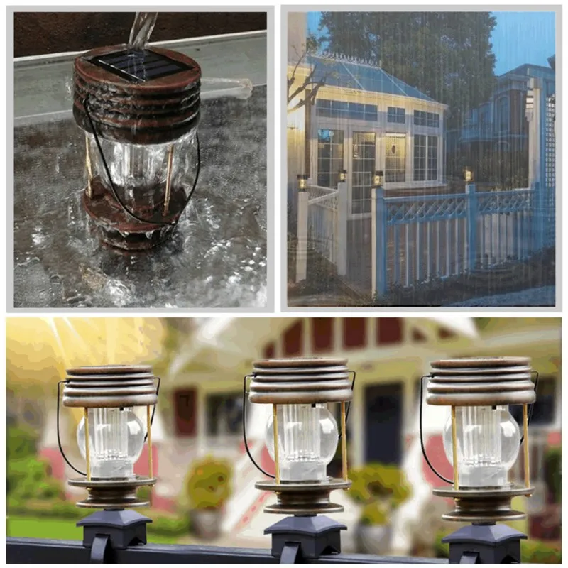 

Solar Light Outdoors Strap Waterproof Solar Light Garden Street Led Portable Decorative Pendant Retro Handrail ABS Home