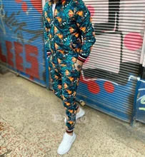 

2022 New Sportswear Sets Men's Gentleman Suit Men's zipper Suit 3D Printed Plaid Fashion Suit Men's Fitness Suit Men's Sweater