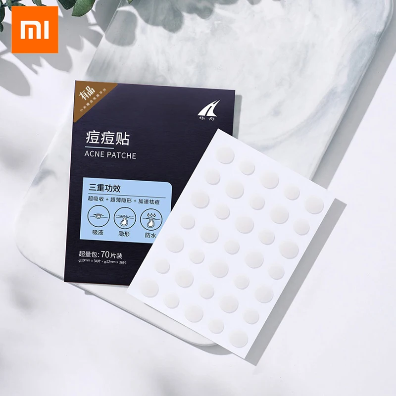 

70 Pcs Xiaomi Acne Patch Against Acne Invisible Face Spot Scar Care Acne stickers Pimple Patch Waterproof Treatment Stickers