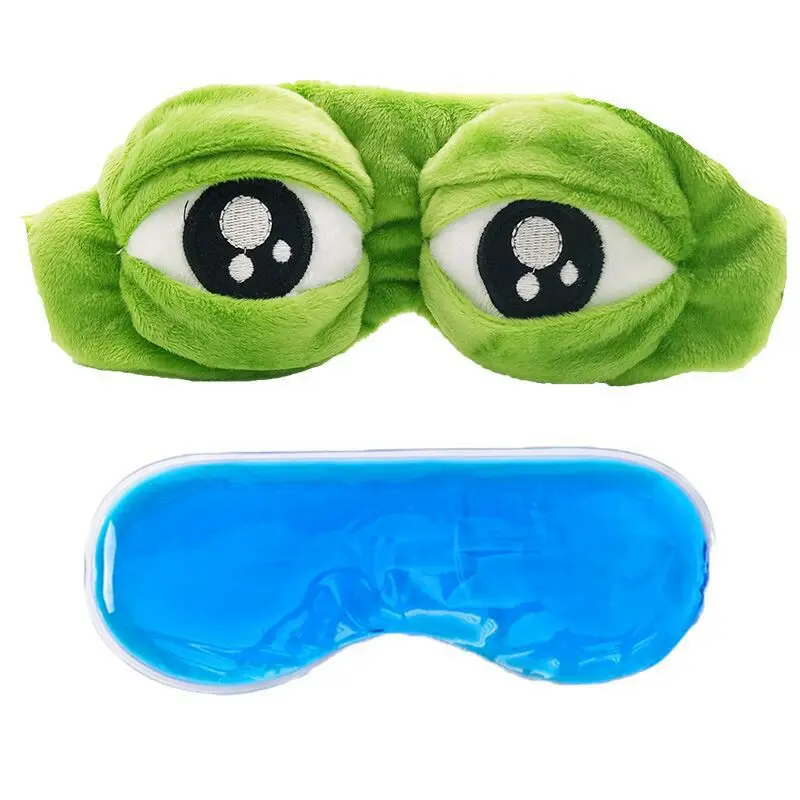 

Sad Frog Eye Patch Sad Frog Shade Cartoon Facial Expression Package Lunch Break Sleep Eye Patch Anime Peripheral