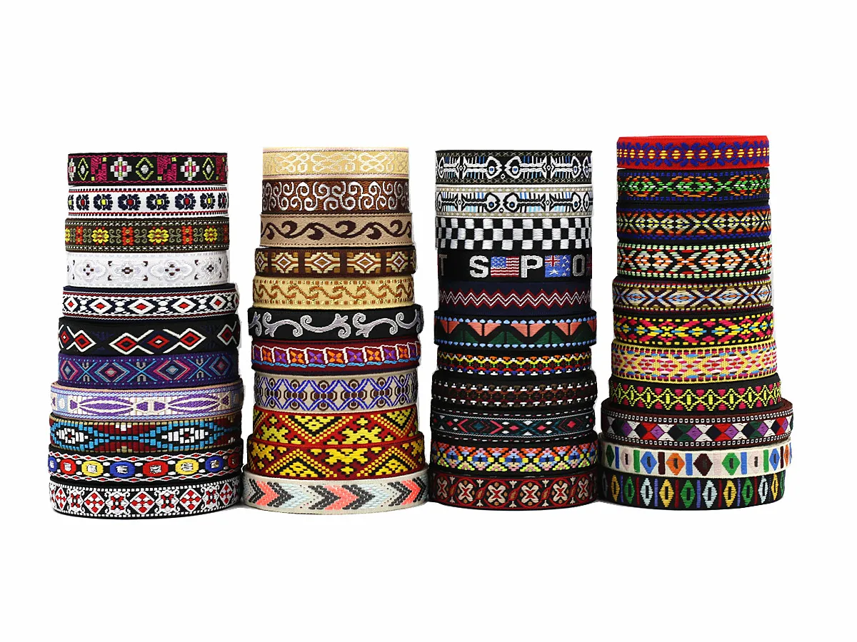 200 Styles 5 Yards 15MM Colorful Geometric Jacquard Embroidered Ribbons Apparel Wrapping Collar Trim Sewing Accessories ribbon decoration ribbon supplies wrapping ribbon sewing ribbon