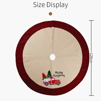 

Christmas Decorations Christmas Tree Skirt Car Printed Dress High-end Embroidery Aprons Round Carpet for Decoration Assorted Col