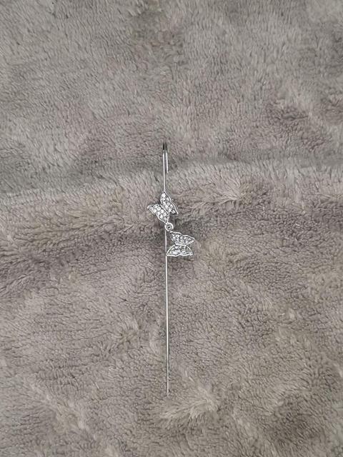 Ear Needle Wrap Crawler Hook Earrings for Women Surround Auricle Diagonal Stud Copper Inlaid Zircon Piercing Earrings /1 Pc