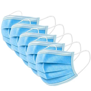 

In stock! Disposable Masks 10/50 pcs Mouth Mask 3-Ply Anti-Dust Nonwoven Elastic Earloop Salon Mouth Face Masks
