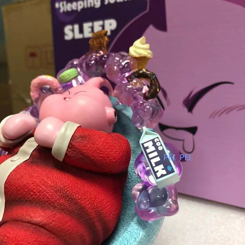 Dragon Ball Majin Buu ложиться в кровать статуя GK Смола полноразмерная портретная фигурка Коллекционная модель игрушки Q1088