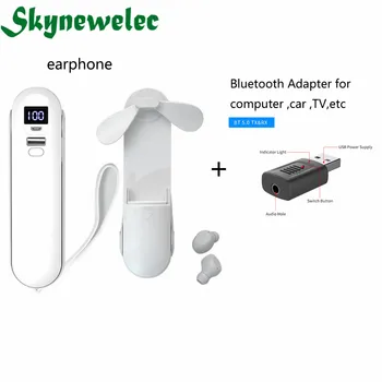 

F7 TWS Wireless Earphones Sport Bluetooth 5.0 IPX7 Waterproof Headset Noise Reduction HiFi Tone with Fan And Torch Function