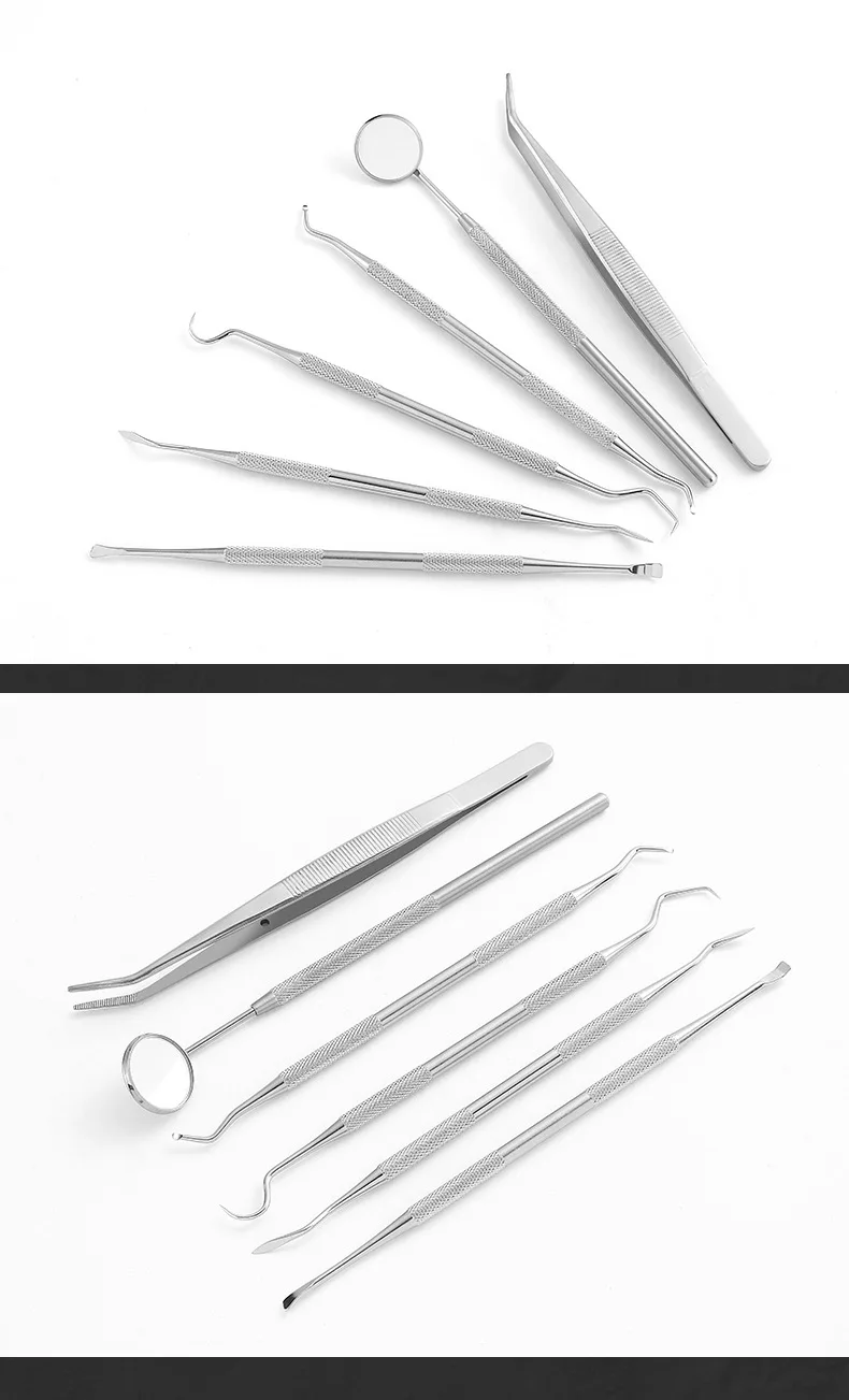 Dental Mirror Sickle Tartar Scaler Teeth Pick Spatula Dental Laboratory Equipment Dentist Gift Oral Care Tooth Cleaning_voghion.com