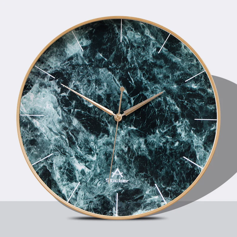 

Nordic Luxury Modern Design Wall Clock Decorative Silent Marble Home Modern Simple Clock Art Creative Living Room Home Clock AZB