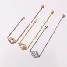 Роскошные брендовые ювелирные изделия Модные аксессуары в форме капли воды микро Стразы браслет tricolor вечерние ювелирные изделия