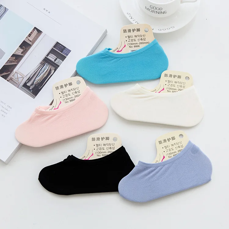 

Summer Candy Color WOMEN'S Low-cut Liners Socks Velvet Breathable Hidden Socks Women's Silica Gel Anti-slip Socks