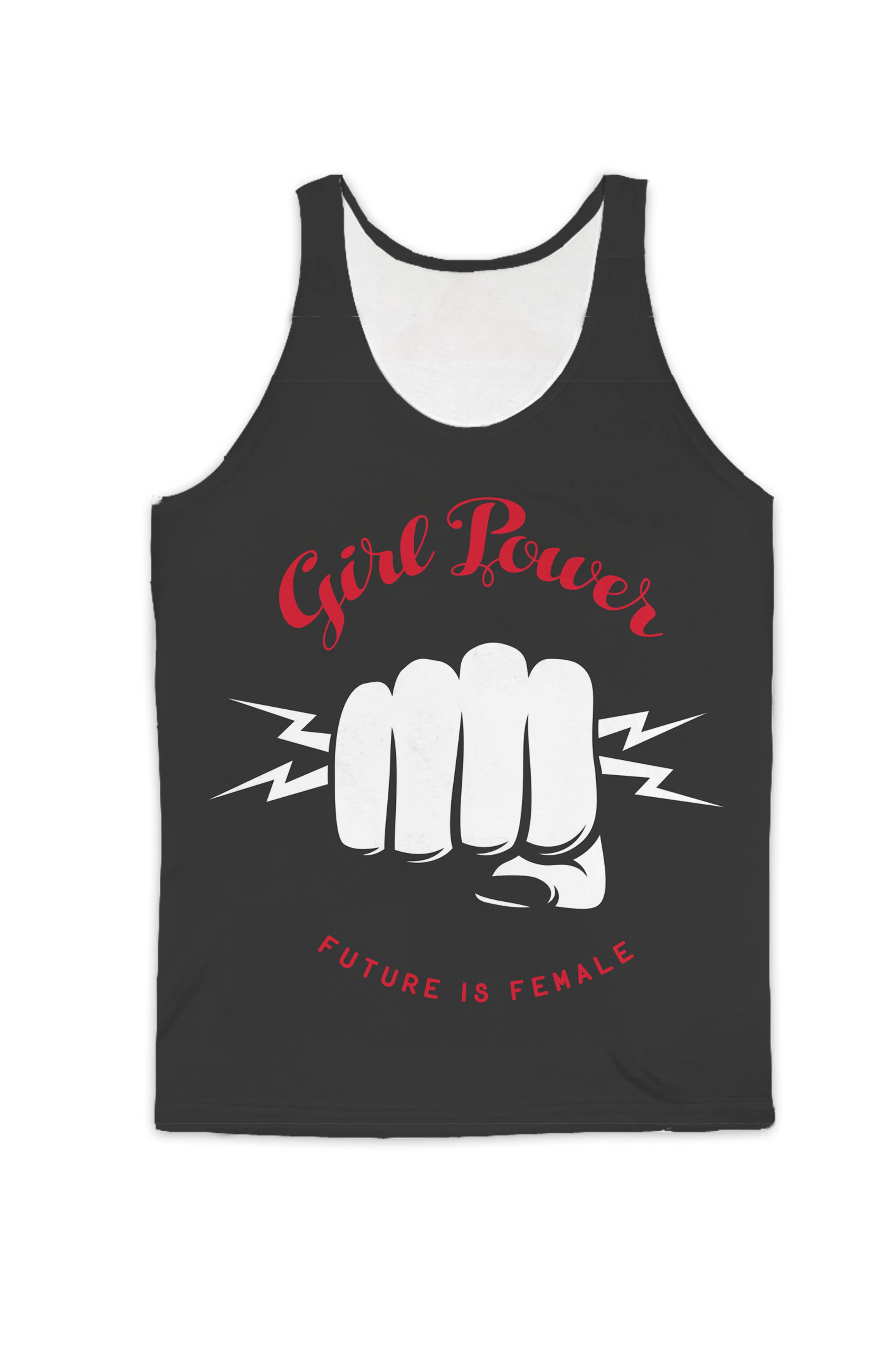 

REAL American SIZE Girl Power - Love Womxn fashion 3D Sublimation Print Tank top - plus size 4XL 5xl 6XL