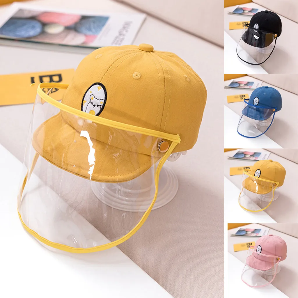 

New Anti-spitting Protective Hat Dustproof Cover Kids Boys Girls peaked cap Summer Effectively isolates saliva carrying viruses