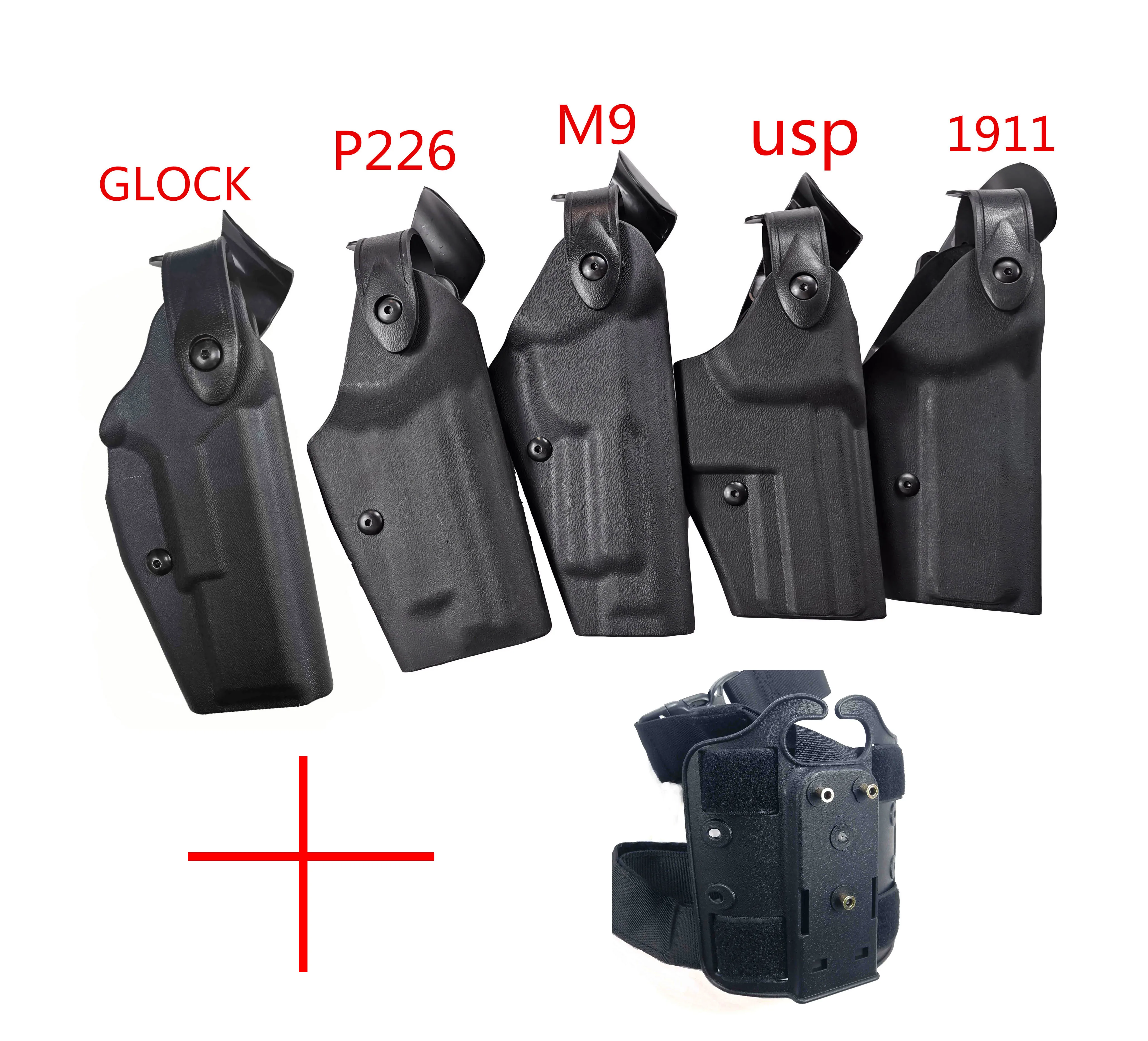 

Tactical Holster Military hunting Quick Release Right Hand Paddle Gear Safarilan d Leg Holster Gun glock17/M9/1911/USP/P226