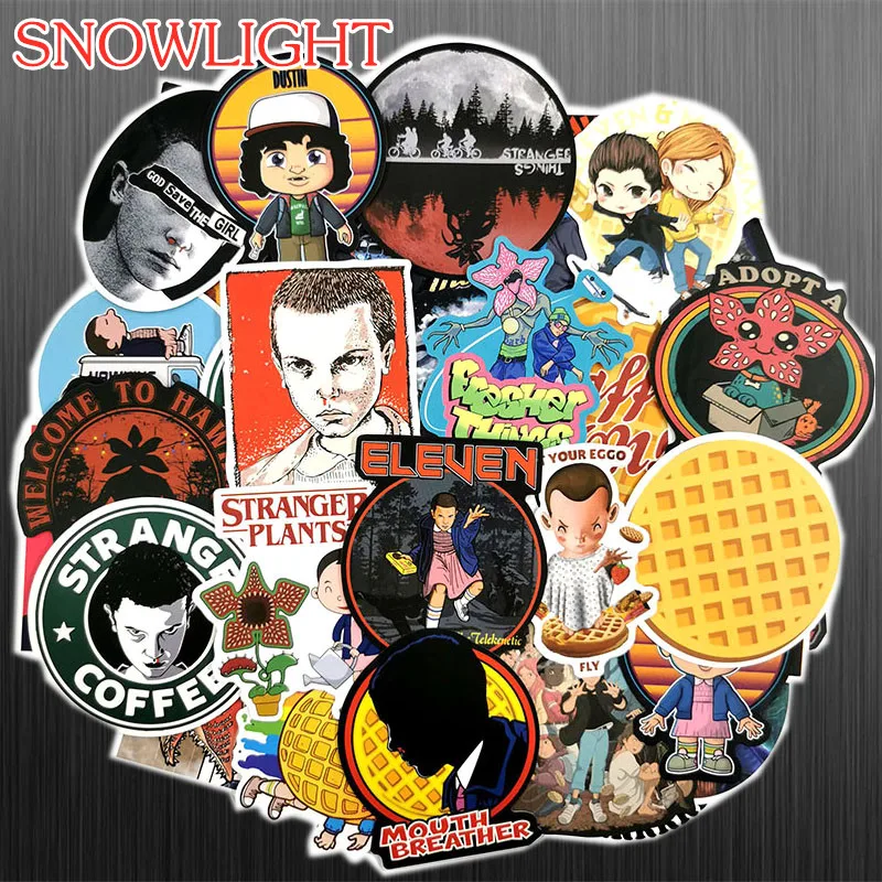 HOT 100 Pcs/lot American Drama Stranger Things Laptop Stickers For Car Luggage Skateboard Motorcycle PVC Waterproof Sticker