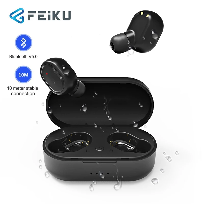 

FEIKU M1 TWS Headset Bluetooth 5.0 for Redmi Airdots Game Noise Reduction Microphone Waterproof Wireless Headphones