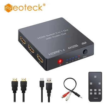 

Neoteck (Send From US) 4K 3D 1080P PIP HDMI Switch 3x1 HDMI Switch with Audio Extractor Optical Output With Remote Control