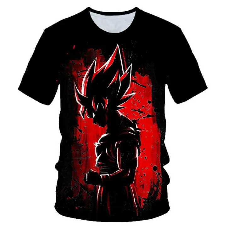 Супер Saiyan футболка с драконом и шариком для мужчин, летние футболки с драконом Z, забавные аниме, странные вещи, Детская 3d футболка Goku