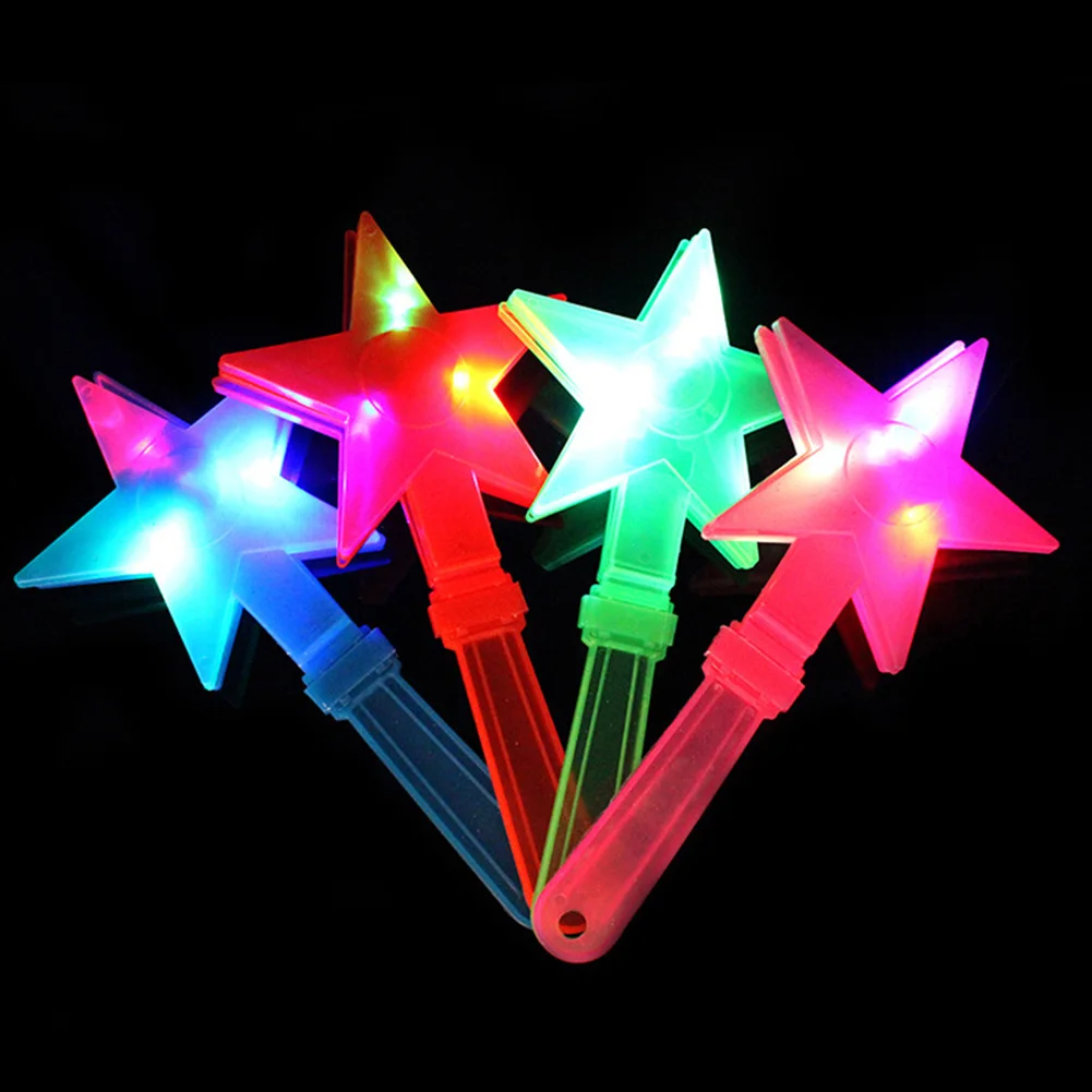 Звезда флэш светильник Stick мульти Цвет светодиодный пены палке Флуоресцентный светильник палочка для концертов, вечерние для рождественской вечеринки светящаяся палочка