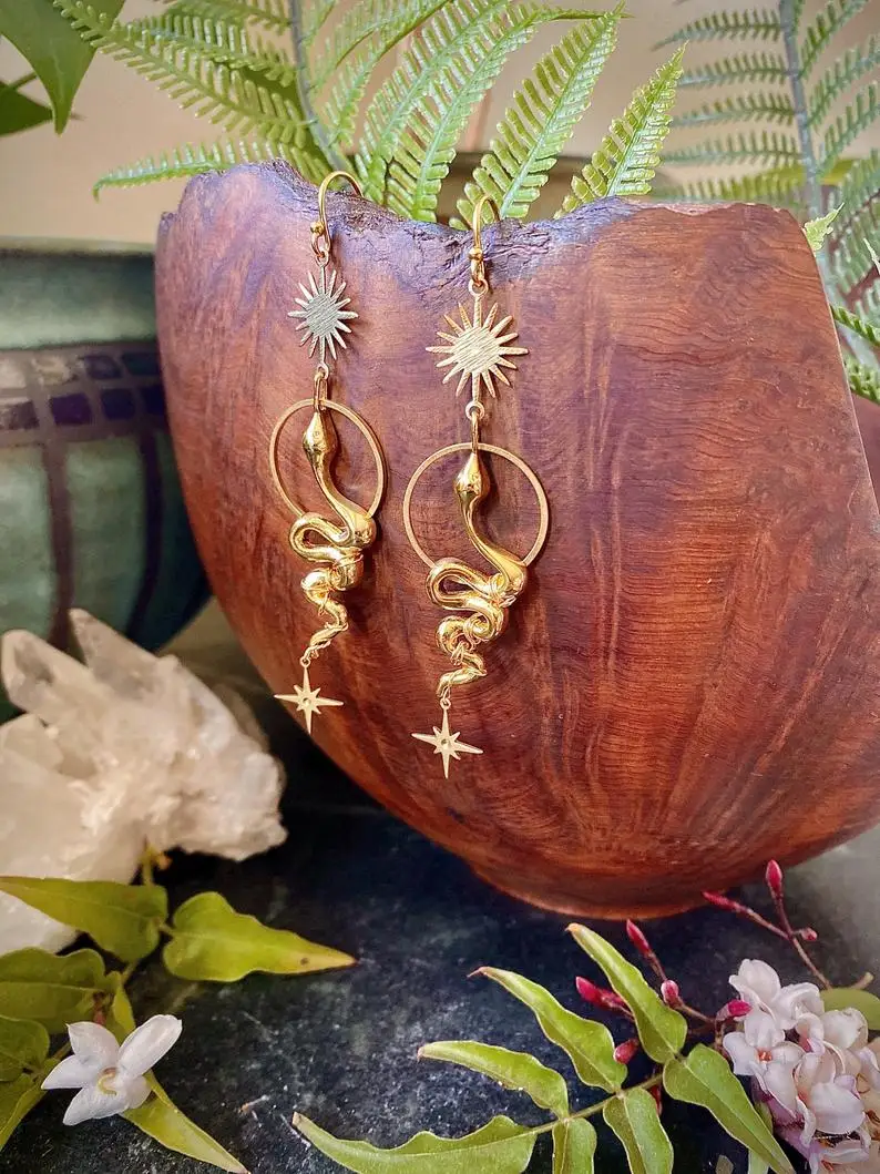 

Snake Earrings, Gothic Jewellery, Gothic Jewelry,Serpent Earrings