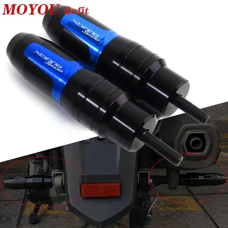 

Для KYMCO xquot 400 S400 XCITINGS400 2017-2023 мотоциклетная рамка CNC аварийные прокладки выхлопные слайдеры защита от повреждений